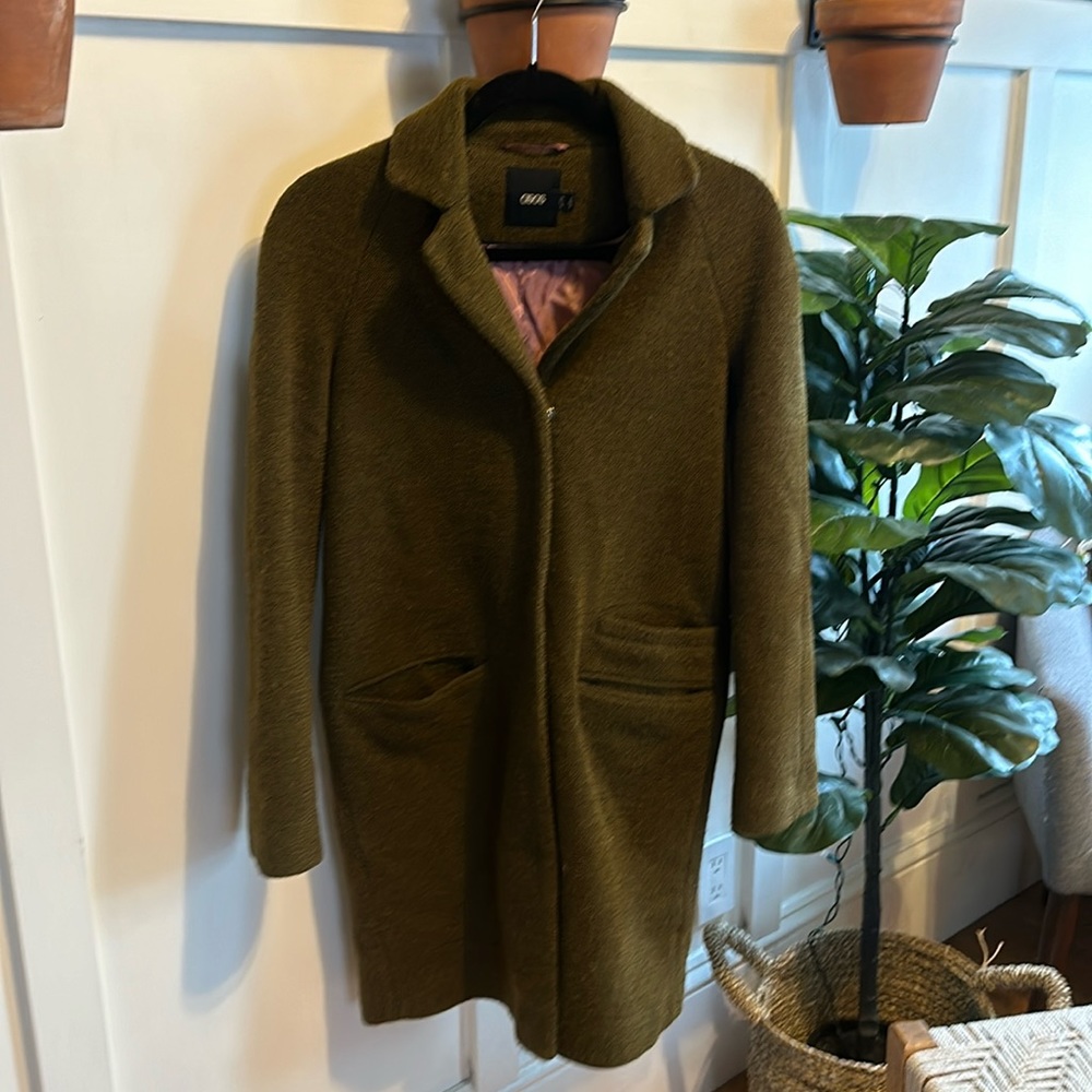 ASOS wool blend olive green over coat